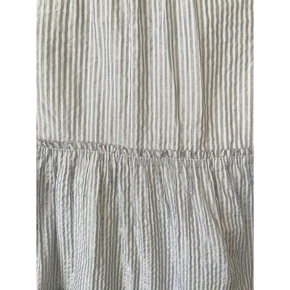 Crewcuts Girl's Silver Metallic Striped Cotton Blend Poplin Dress • Size 14 🗣 - Picture 5 of 6